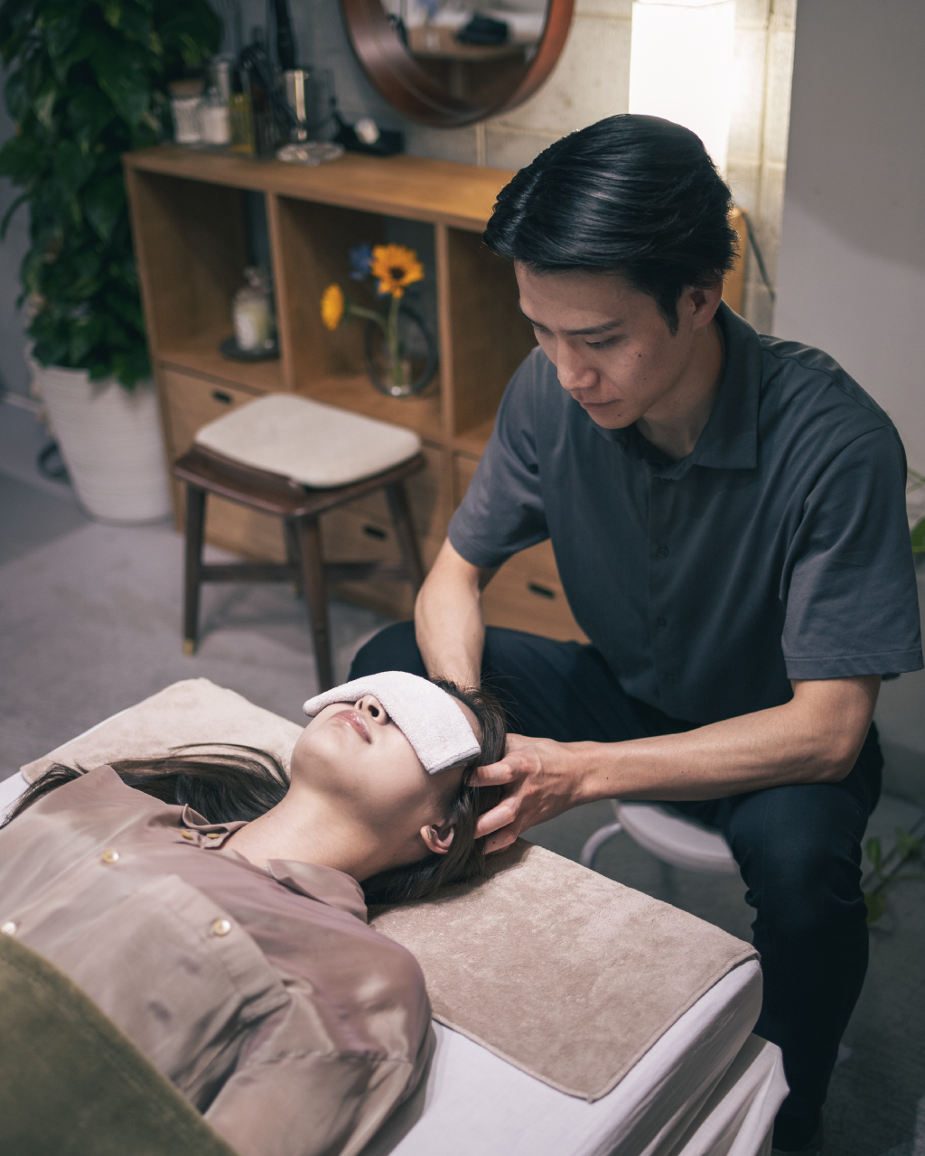 京都河原町・祇園四条のヘッドスパ専門店「えがおのまんま」ヘッドマッサージ写真